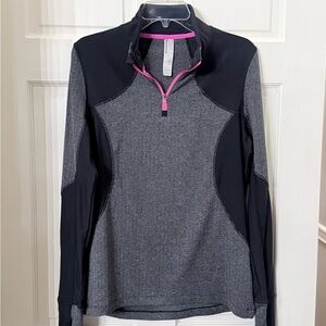 Mondetta Black and Gray Long Sleeve pullover with Pink Accents
